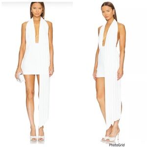 Ronny Kobo Sienna White Mini Dress Medium